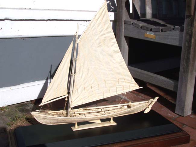 A Highly detailed Whalebone model made in the Azores of a 19th century Whale Boat